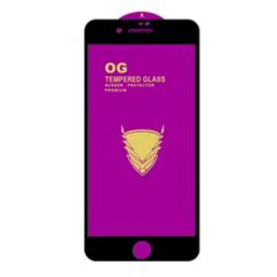 Стекло защитное O.G Full Glass iP 6+/6S+ 9H Black (25/1, 0.15mm, техпак)