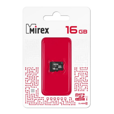 Карта памяти MicroSDHC 16Gb MIREX Class 10 UHS-I (без адаптера)