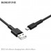 Кабель Micro USB BOROFONE BX31 1м, 2.4А, силикон, Black