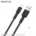 Кабель Micro USB BOROFONE BX31 1м, 2.4А, силикон, Black