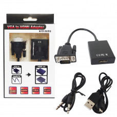 Переходник VGA/ HDMI +AUX+Micro (Black)