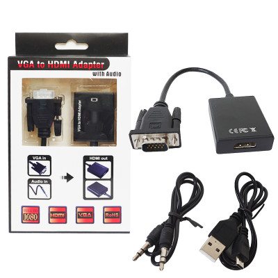 Переходник VGA/ HDMI +AUX+Micro (Black)
