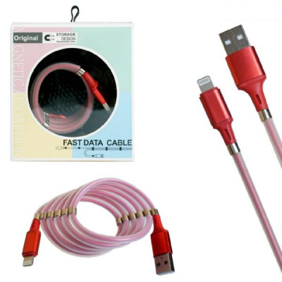 Кабель Lightning магнитный M-36 Антистресс MAGNETIC ABSORPTION 1м, 1.5A, Red