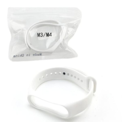 Ремешок силиконовый для Mi Band 3/4, White