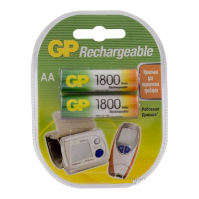 Аккумулятор GP HR06 (1800mAh) BL2 пластик