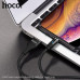 Кабель Lightning магнитный Hoco U76 1.2м, 2.4A, нейлон, Black