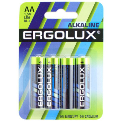 Батарейка Ergolux LR06 Alkaline BL-4 1.5В (4/40)