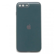 Чехол стеклянный iP 7/8 Plus Glass Blue-Green