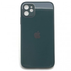 Чехол стеклянный iP 11 Glass Blue-Green
