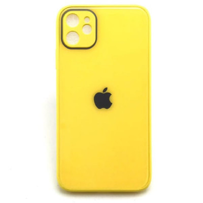 Чехол стеклянный iP 11 Glass Yellow