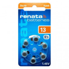 Батарейка Renata ZA13 (для слуховых аппаратов 1.45) BL-6 (60)