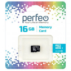 Карта памяти MicroSDHC 16Gb Perfeo Class 10 (без адаптера)