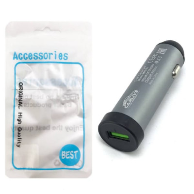 АЗУ-USB CARLIVE MR59A 2A =2A, Grey, в блистере (удлинённый корпус)