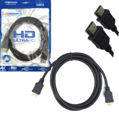 Кабель HDMI-HDMI 2м LIVE-POWER (4K (15+1)