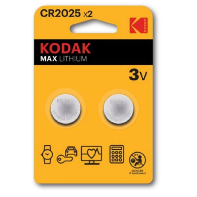 Батарейка KODAK CR2025 BL-2 MAX Lithium