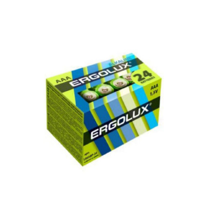 Батарейка Ergolux LR03 Alkaline BOX-24 (24/240) кратно 24 шт