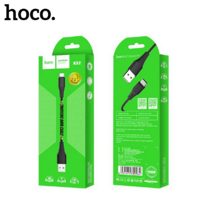 Кабель Type-C HOCO X32, 1м, 2,4A, Black 
Материал оплетка TPE