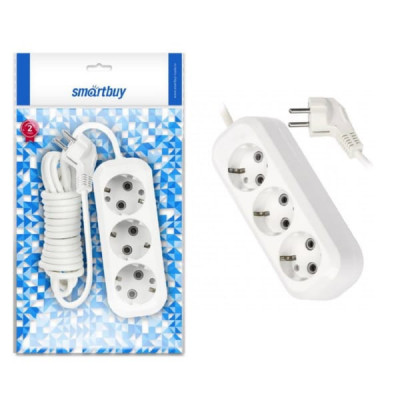 Удлинитель сетевой 1.5м 3 роз Smartbuy (SBE-16-3-1,5-Z) 16А/3,5кВт с заземлением