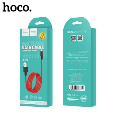 Кабель Micro USB HOCO X29 1м, 2A, TPE, Red