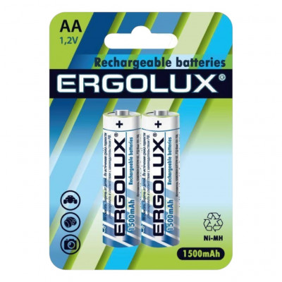 Аккумулятор Ergolux HR06 1500mAh Ni-Mh Bl-2 (2/24/384)