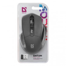 Мышь беспроводная Defender Datum MB-345, черный, беспроводная, 4 кнопки, 800-1600 dpi, USB. Количество кнопок: 3 + колесо-кнопка. Тип сенсора: оптический. Питание: 2хAAA (в комплекте). Радиус действия: 10 м.