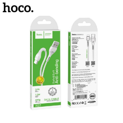 Кабель Type-C HOCO X37 1м, 2A, ПВХ, White
