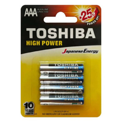Батарейка Toshiba LR03 BL-4 Alkaline 1.5V (4/48/192)