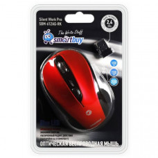 Мышь беспроводная SmartBuy 612AG классическая USB бесшумная красный