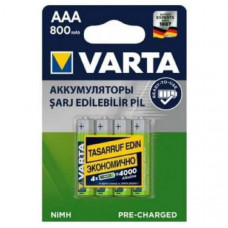 Аккумулятор VARTA R03 AAA BL4 NI-MH R2U 800mAh (бытовой)