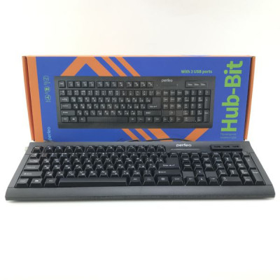Клавиатура проводная Perfeo HUB-BIT PF_5139 чёрная