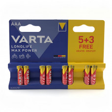 Батарейка VARTA LR03 LONGLIFE MAX POWER BL-8 Alkaline 1.5V