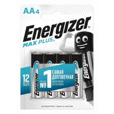Батарейка Energizer LR06 MAX PLUS BL-4 (4/96)