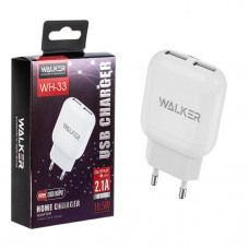 СЗУ-2USB WALKER WH-33 (2.1А), белый
(Технические Характеристики на Русском языке )