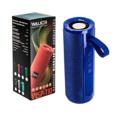 Портативная колонка WALKER WSP-110 (5Втx2дин, Bluetooth) Blue