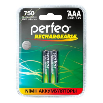 Аккумулятор Perfeo R03 (750mAh) BL-2 пластик