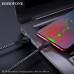Кабель Micro USB BOROFONE BX39 1м 2,4А Black-White (оплетка нейлон)