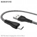 Кабель Micro USB BOROFONE BX39 1м 2,4А Black-White (оплетка нейлон)
