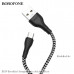 Кабель Micro USB BOROFONE BX39 1м 2,4А Black-White (оплетка нейлон)