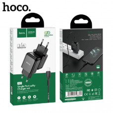 СЗУ-USB Lightning HOCO N2 1м, 2.1A, Black