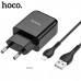 СЗУ-USB Lightning HOCO N2 1м, 2.1A, Black