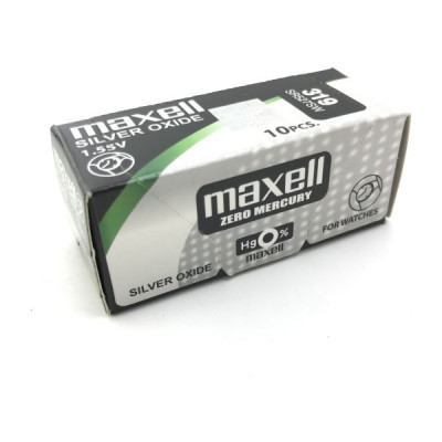Батарейка MAXELL R 319 SR527SW, коробка-10шт