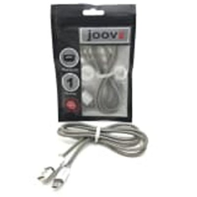 Кабель Micro USB JOOVE M3 1м, Пружина, Металлический, Silver, блистер