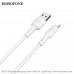 Кабель Lightning BOROFONE BX30 1м 2,4A, силикон + TPE, White