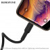 Кабель Lightning BOROFONE BX30 1м, 2,4A, силикон + TPE, Black