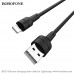 Кабель Lightning BOROFONE BX30 1м, 2,4A, силикон + TPE, Black