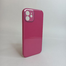 Чехол стеклянный iP 12 Glass Crimson