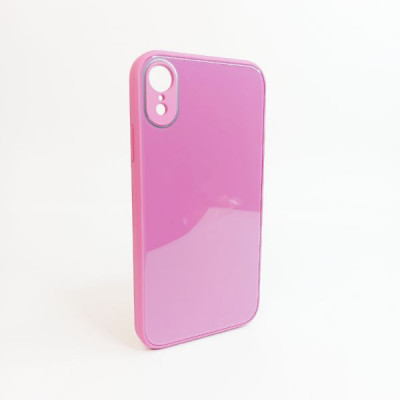 Чехол стеклянный iP XR Glass Crimson