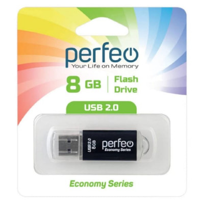 USB флеш-диск 8Gb Perfeo E01 Black economy series