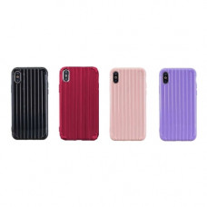 Чехол силиконовый iP 12 Pro Max глянцевый ребристый, цвет Bordo
