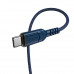 Кабель Type-C HOCO X59 1м, 3A, шнуровая оплетка, Blue